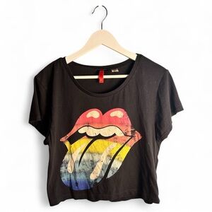 H&M Rolling Stones 1978 Tour Replica Crop Top| size 6